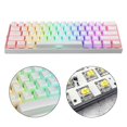 thumbnail image 4 of Teclado mecánico para juegos Hugo Pk61 60% compacto con retroiluminación LED resistente al agua Blanco, 4 of 10