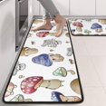 thumbnail image 2 of Kitchen Rugs Sets Of 2,Colorful Mushroom Cartoon White Pattern Anti Fatigue Kitchen Mat Rugs Non Slip Washable,Decorative Kitchen Floor Mats for Kitchen,Sink,Laundry,17"x47"+17"x47", 2 of 5