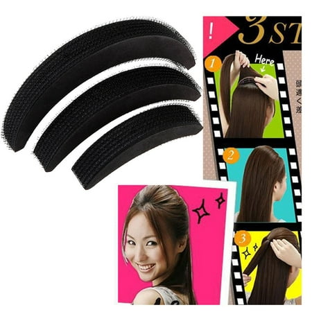 3Pcs Hair Volume Increase Puff Sponge Pad Bump Up Insert Base DIY Updo (Best Hair Styling Games)