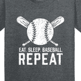 thumbnail image 4 of Inktastic Grunge Eat Sleep Baseball Repeat Youth T-Shirt, 4 of 5