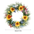 thumbnail image 3 of Spring Wreaths for Front Door,17.7 Inch Handmade Sunflower Wreaths,Artificial Spring Wreaths for Front Door Wall Window Wedding Party Home Hanging Decor, 3 of 6
