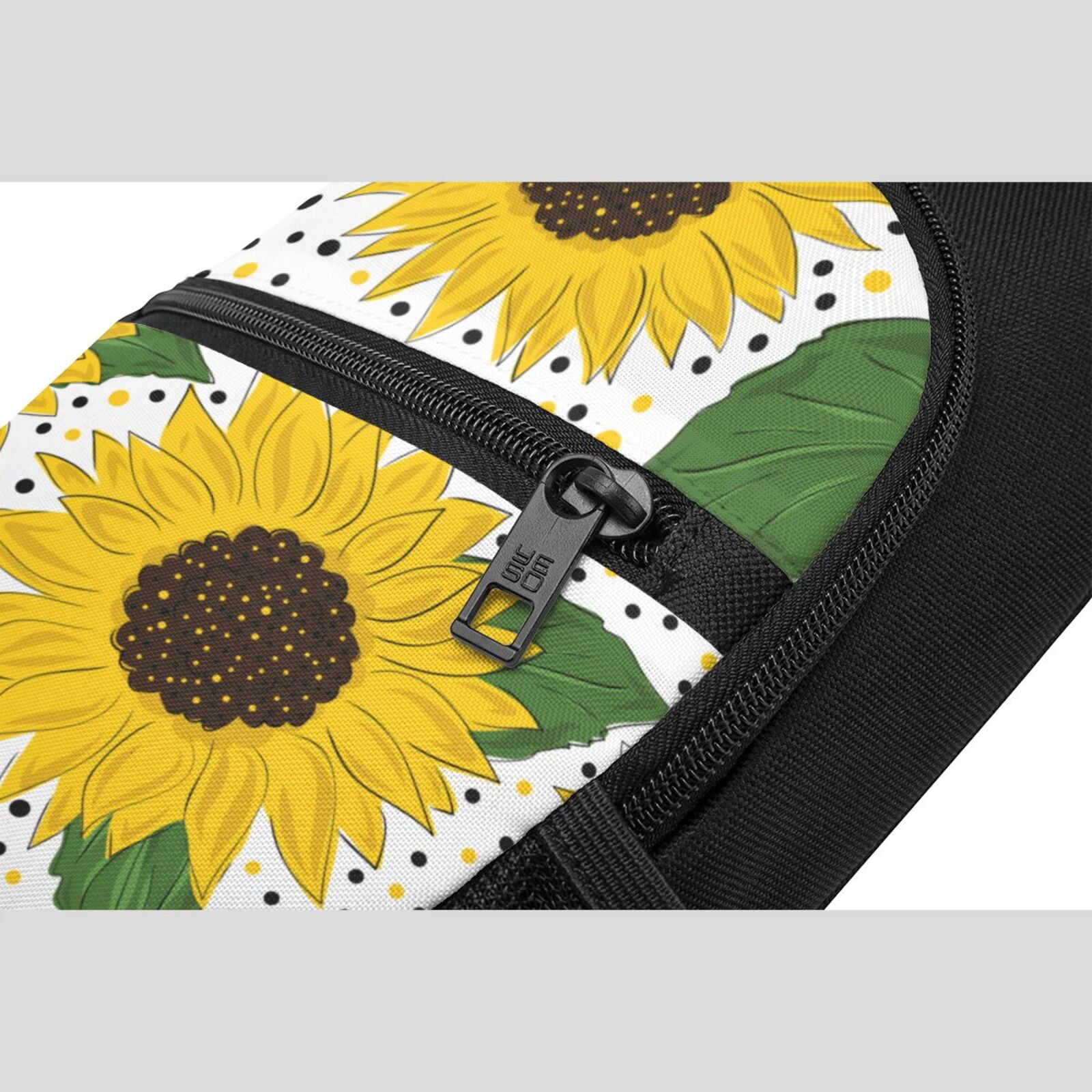 Xecao's Sunflowers Print Sling Bag: A Versatile Chest, Shoulder, and Crossbody Backpack for Casual Days Out, Perfect for Both Men and Women