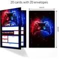 thumbnail image 3 of 4x6 Gamer Birthday Invitations, Video Game Birthday Party, Gaming Party Decorations, Birthday Party Invitations for Boys, Girls, Kids Birthday Invitations, 20 Cards with 20 Envelopes.(46), 3 of 4