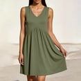 thumbnail image 6 of SOOMLON Short Dresses for Women Plus Size Sleeveless V Neck Sundress A Line Tank Dresses with Pockets Summer Outdoor Dress, 6 of 7