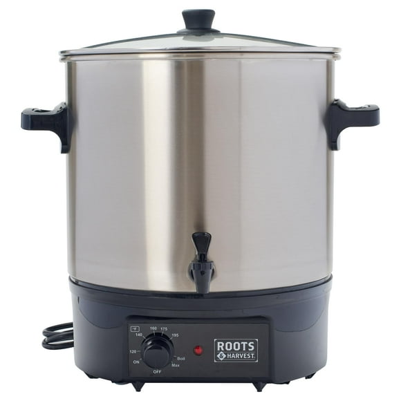 Envasadora eléctrica para baño Roots & Harvest 27L de acero inoxidable