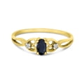 thumbnail image 6 of 14k Yellow Gold Oval Sapphire And Diamond Ring, 6 of 6