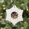 thumbnail image 3 of CafePress - Vintage Santa Claus Sleigh Chri - Snowflake Ornament, 3 of 3