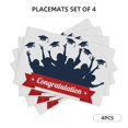thumbnail image 3 of Placemats Set of 4 / 6, Congratulation Graduate Placemats for Dining Table Indoor/Outdoors Heat Resistant Washable Placemats 18" x 12", 3 of 8