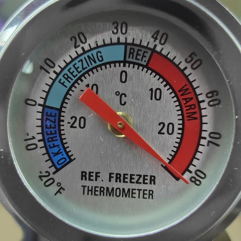 2 Pack Refrigerator Freezer Thermometer Large Dial Analog