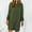 Army Green, variant on LUXUR Women Pullover Jumper Crew Neck Mini Dresses Long Sleeve Sweater Dress Loose Solid Color Brown S