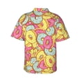 thumbnail image 4 of Xecao Donut and Blue print Hawaiian shirt - a stylish short-sleeve button-down for men, perfect for casual beach and tropical outings., 4 of 9
