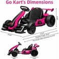 thumbnail image 2 of K61 Go Kart Electric Drift Kart with Length Adjustable Seat, 24V Outdoor Ride on Toy with 4 Speed Mode, RC Car for Kids 6-12 Years Old, Fast 300W Motor, 8.5 MPH, Bluetooth, 2 of 7