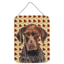 German Shorthaired Pointer Fall Leaves Portrait Wall or Door Hanging Prints