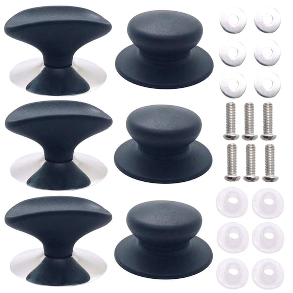 6 Uds. Tapa De Perilla De Tapa De Agarre Universal, Manija De Perilla De Tapa De Olla, 2 Estilos, Perilla De Olla, Reemplazo De Manija De Tapa De Sartén