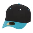 thumbnail image 1 of Curve Bill Adjustable Baseball Cap, Black/Teal, 1 of 1