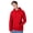 Athletic Red, variant on Unisex EcoSmart Hooded Sweatshirt, 50/50US Cotton/Polyester Winter Long Sleeve Fleece Pullover (Ash, M)