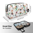 thumbnail image 3 of Uemuo Pretty Floral With Leaves Pattern Portable Toiletry Bags with Handle, Waterproof travel Make up Bags for Women, Large Capacity Travel Cosmetic Bags, 3 of 9