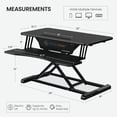 thumbnail image 4 of VersaDesk PowerRiser Electric Height Adjustable Standing Desk Riser, MDF & Steel, Keyboard Tray, Sit-to-Stand, Dual Monitor Support, | Black, ( 32 ), 4 of 9
