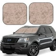 thumbnail image 1 of Vsdgher Rose Gold Marble Texture Print Car Windshield Sun Shade, Reflective Sunshade Window Sunshade Sun Visor Protector Fit for Cars,Trucks,SUVs-Large, 1 of 6
