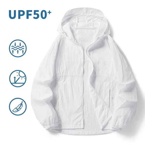Gamivast Sun Hoodie Mens Zip up Solid Windbreaker Jackets Lightweight Summer Hoodies Breathable Outdoor Hiking Fishing Travel Casual Daily Outfits