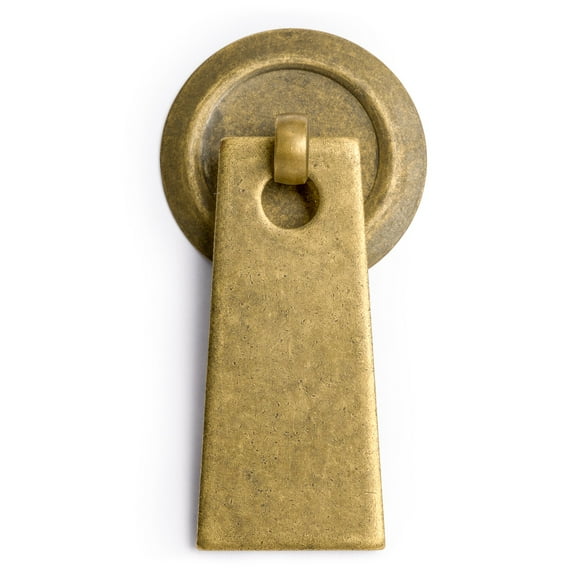 Hardware Philosophy Art Deco Leaf Brass Hardware Pulls 2.7 Inches - Set of 2 - Architectural, Interior Design, Furniture Cabinet Customization Hardware
