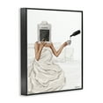thumbnail image 3 of Stupell Industries Pouring Drink in Bed People Painting Black Framed Art Print Wall Art, 24 x 30, 3 of 8