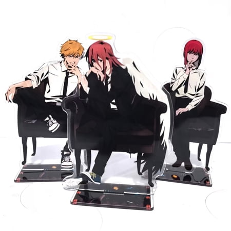 Anime Chainsaw Man Acrylic Standee Standing Makima Power Aki Angel Reze Denji Desktop Bookshelf Decoration Fan Gift (1 standee_6inch/8inch/10inch)