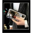 thumbnail image 4 of Mirror Case for iPhone 12/iPhone 12 Pro 6.1 inch Bling Diamond Glitter Case with Bear Ring Holder Kickstand Stand Rhinestone Crystal Cute for Women Girls Make Up Protection Cover Silver, 4 of 8