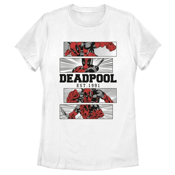 Women's Marvel: Deadpool Comic Panels Graphic T-Shirt