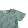 thumbnail image 4 of AMERTEER Baby Summer Set Short Sleeve Solid Color Tops Shorts Set, 4 of 6