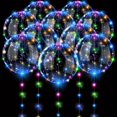 thumbnail image 1 of 10pcs 20 Inch Bobo Balloons Bubble Balloons, Light Up Transparent Balloons, For Children Day Independence Christmas Wedding Birthday Valentines Fathers Day Halloween Party Decoration Glow Party, 1 of 4