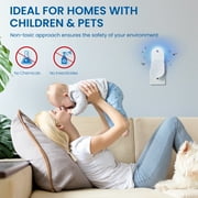 Liba Plug-In Electric Bug Zapper For Indoor Fly and Mosquito Control, Wall Mounted Design, 3 Sticky Refills