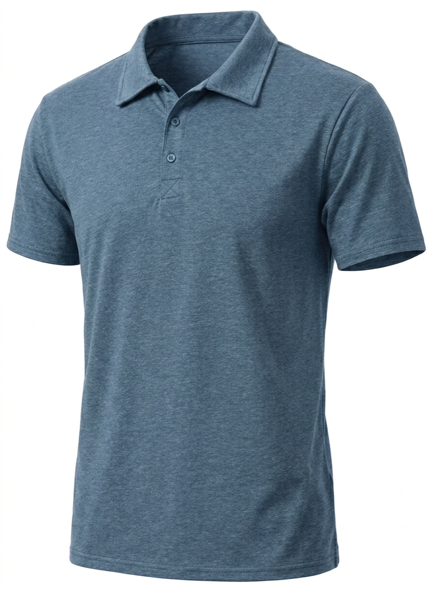 Iceglad Men's Soft Cotton Polo Shirt With Short Sleeves photo 2