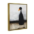 thumbnail image 3 of Stupell Industries Urban Black Duck Drip Painting Metallic Gold Floating Framed Canvas Print Wall Art, Design by Lucia Stewart, 3 of 6
