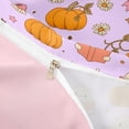 thumbnail image 4 of Homewish Halloween Spooky Animal Duvet Cover Queen, Bow Pumpkin Star Queen Bedding, Lavender, Pink Reversible 3-Piece, 1 Duvet Cover and 2 Pillowcases, 4 of 6