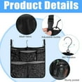 thumbnail image 5 of Bxaolu Above Ground Pool Storage Bag, 24"x20", Hanging Mesh Organizer with 6 Pockets for Swimming Toys, Metal Frame Pools, Towels & Beverages (1Pack, Black), 5 of 9