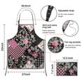 thumbnail image 3 of Pioneer Flower Floral Print Pattern Apron-Garden Aprons for Women with Pockets-Cotton Linen Waterproof Kitchen Cooking Gardening Aprons Adjustable for Kitchen,Cooking,BBQ and Salon 33x27 Inch, 3 of 7