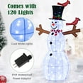 thumbnail image 5 of Gymax 4.8 FT Christmas Snowman with 120 LED Lights Collapsible Xmas Snowman, 5 of 10
