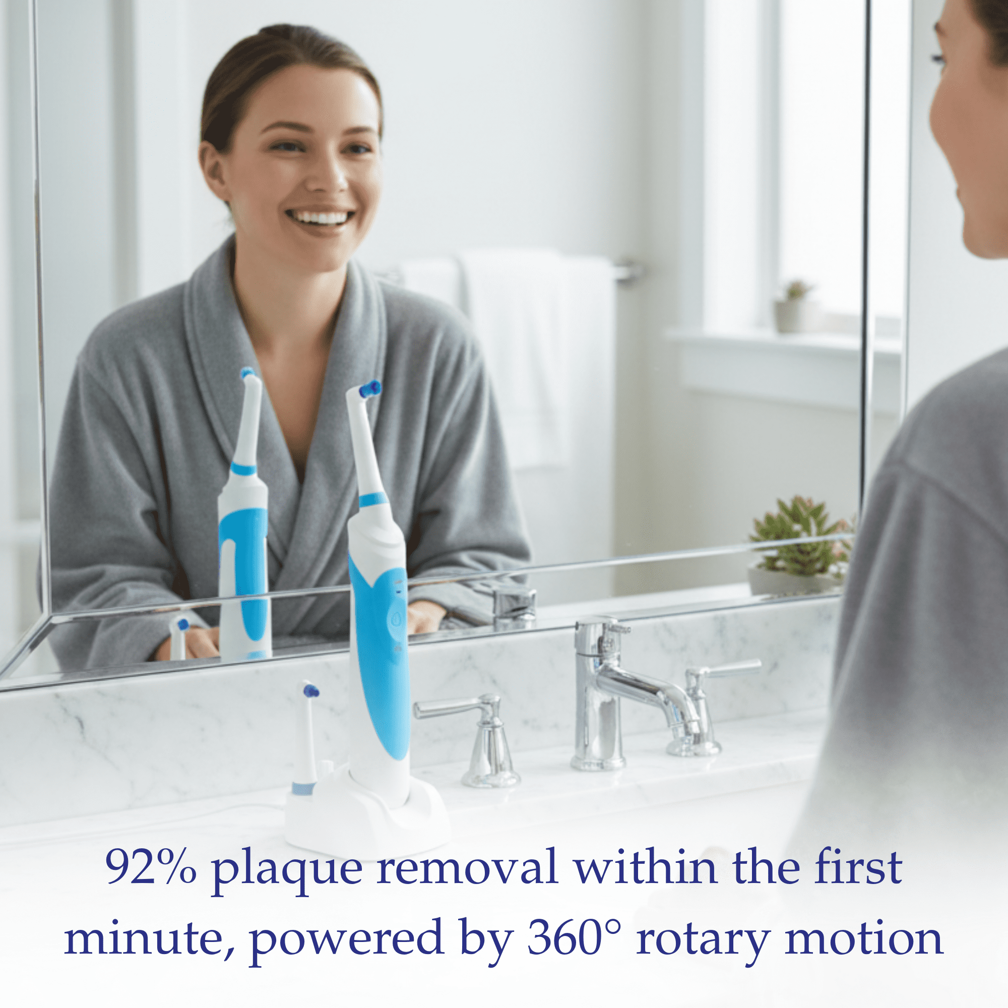 Rotadent ProCare® Professional Rotary Toothbrush, 2 Brush Heads, 1-Year Warranty
