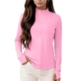 thumbnail image 6 of Purcolt Women Sun Protection Shirts Quick Dry UPF 50+ UV Rash Guard Long Sleeve V Neck Zipper T Shirts Trendy Slim Fit Tunic Workout Sport Yoga Tops, 6 of 9