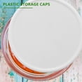 thumbnail image 4 of 10Pcs Plastic Storage Caps Lids Ribbed for 86mm Standard Regular Mouth Mason Jar Bottle,10 x Mason Jar Lids,White, 4 of 9