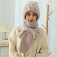 thumbnail image 5 of Prolriy Hat and Scarf Set for Women Hat Women's Winter Hat Scarf Buckle Wind and Snow Hat Plush Knitted Hat Ear Protector Woolen Hat Hats for Men Beige, 5 of 5
