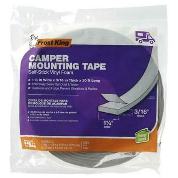 2PC 11/4" x 3/16" x 30' Gray SelfAdhesive Camper Foam Weather Strip