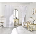thumbnail image 2 of DecoSource - Grommet Semi-Sheer Extra Wide - 2 Wall-to-Wall Curtain Panels - Total Size 216 Inch Wide 108 Inch Each Panel - 99 Inch Long 2 Panels - 108" W x 99" L - Each Panel, White, 2 of 5