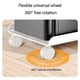 thumbnail image 5 of Adjustable Computer Tower Stand | Mobile Desktop Rack with 4 Locking Caster Wheels for PC Case | Ventilated Cart | Fits 7-11in Width | Plastic | White Black | 16.9x11in, 5 of 6