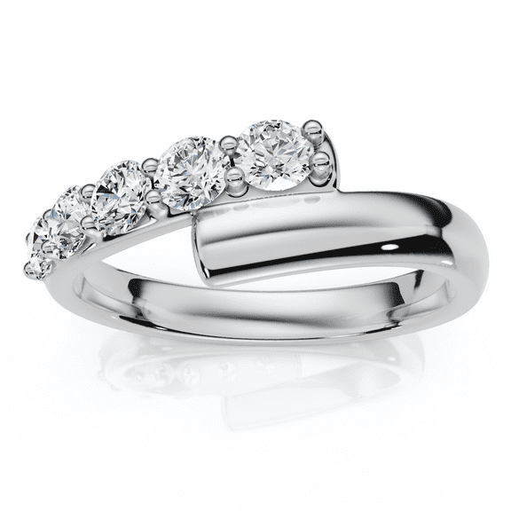 Pompeii Bypass 3/8Ct Diamond Fashion Anniversary Ring 14k Gold Lab Grown (E/F,VS1-VS2)