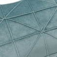 thumbnail image 2 of JWH Handmade Decorative Soft and Smooth Geometric Grid Velvet Throw Pillow Covers for Simple Decor 14x24inch Sky, 2 of 8