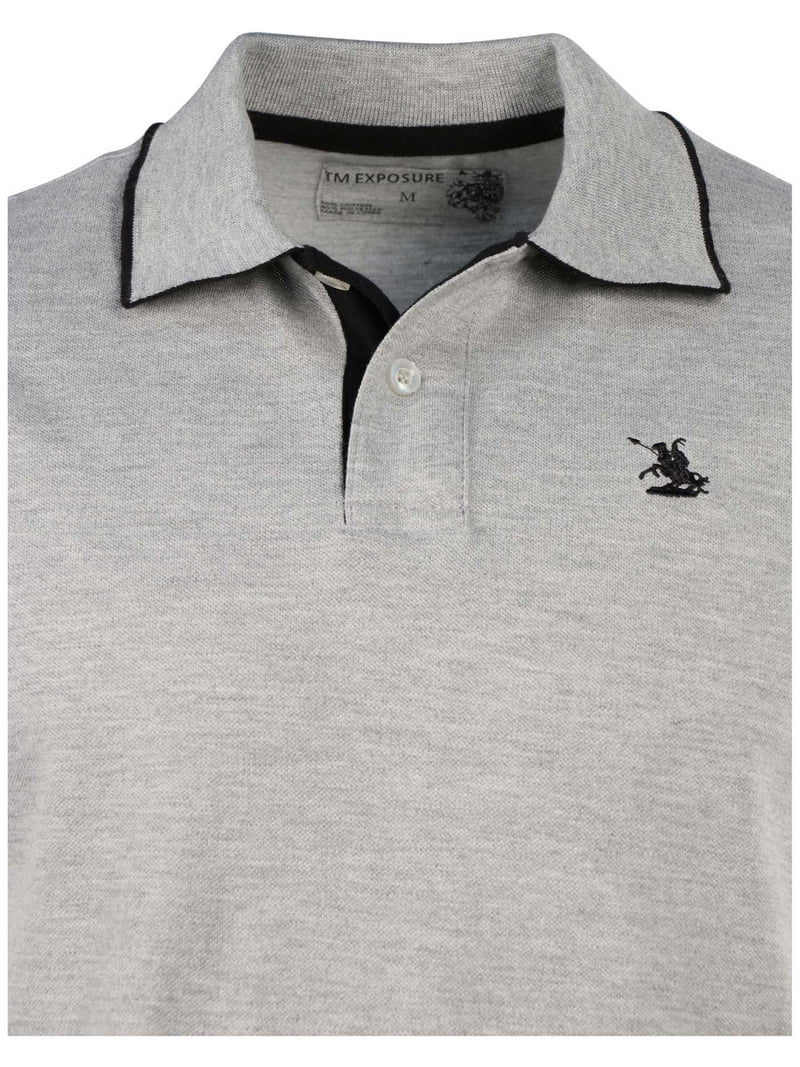 TM Exposure Men's Color Contrast Polo Shirt - Walmart.com