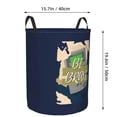 thumbnail image 4 of DouZhe Waterproof Collapsible Large Laundry Baskets, Blue Be Brave Gamepad Prints Circular Hamper with Handles, 4 of 7