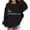 Noir, variante sur Chandail en Molleton Imprimé Cœur pour Filles, Coupe Ample Col Rond Manches Longues avec Design Amour, Chemise Décontractée en Coton Doux pour Filles Tout-Petits, Plusieurs Couleurs Disponibles pour Usage Quotidien Rose